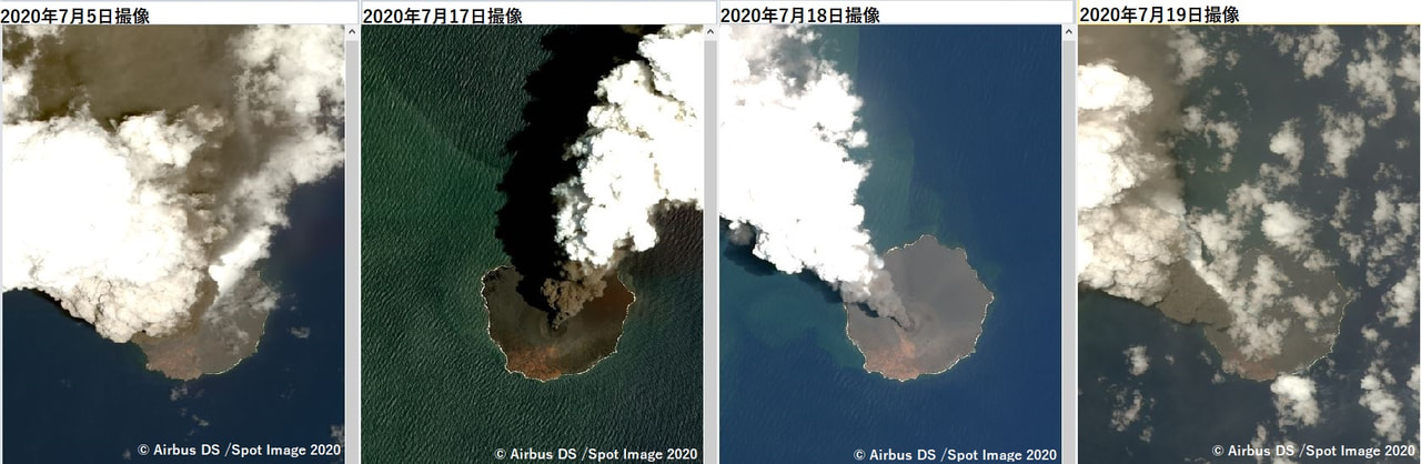 続報・災害撮影 SPOT6/7衛星が観測した小笠原諸島 西之島の噴火 - web